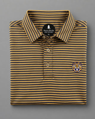 LSU Stripe Polo