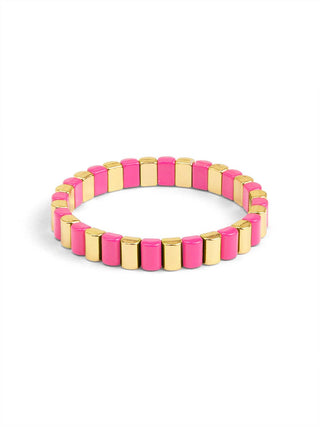 Enamel Tile Stretch Bracelet