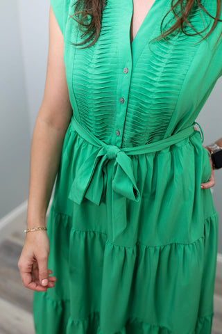 Textured Tie Midi