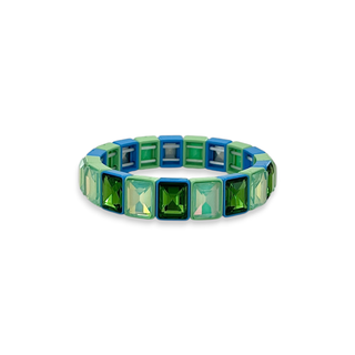 Sea Glass Crystal Stretch Bracelet