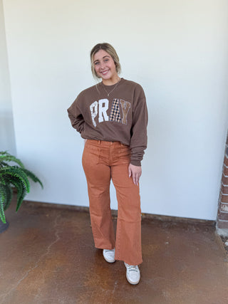 MICA HIGH RISE WIDE LEG CROP RAW HEM