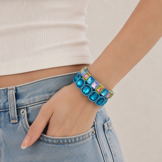 Rectangle Mint Stretch Bracelet