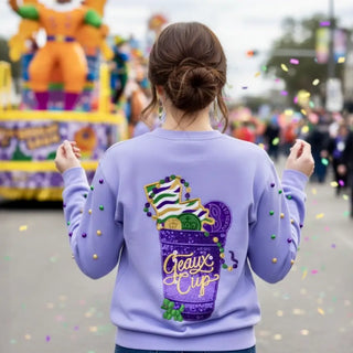 Mardi Gras Geaux Cup Sweatshirt