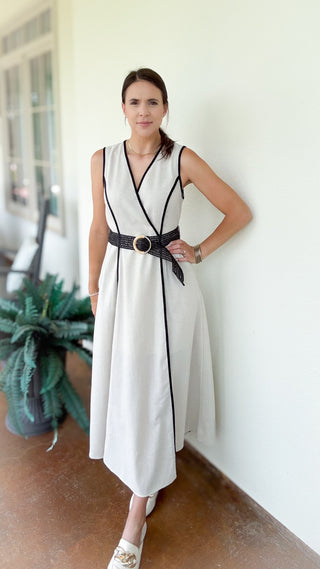 The Camille Linen Midi Dress