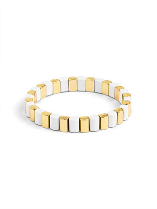Enamel Tile Stretch Bracelet