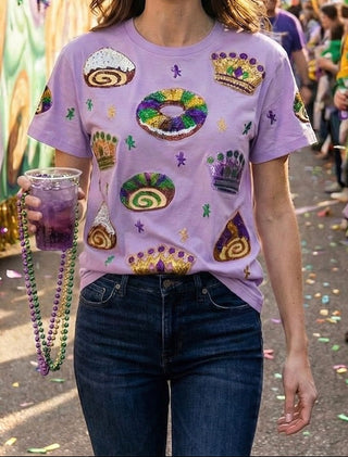 Mardi Gras King Cake Tee