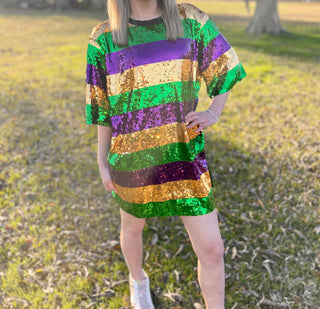 Mardi Gras Sequin Dress