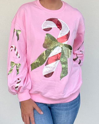 Christmas Candy Cane Sweatshirt