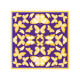 The Mariposa Scarf in Purple & Gold