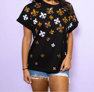 Scattered Fleur De Lis Top