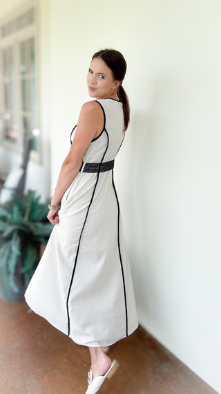 The Camille Linen Midi Dress