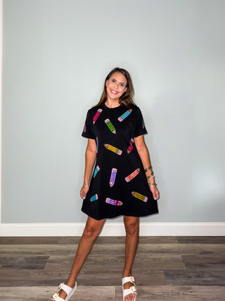 Scattered Pencils Dress