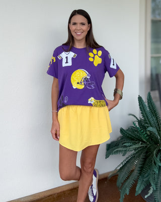 Purple Game Day Sequin Tee