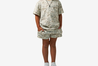 Youth Vintage Washed Tee - Classic Deer Camo