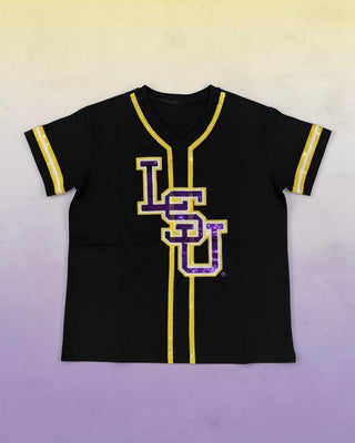 LSU Baseball Jersey Sequin Tee