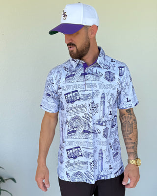 LSU Vintage Logos Polo