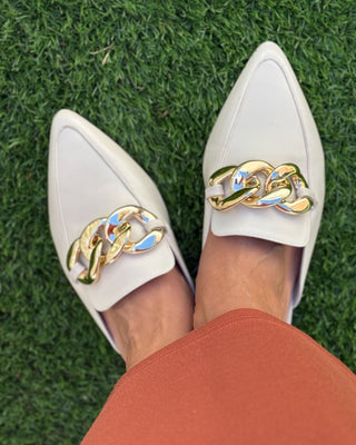 The “Lennox” Chain Detail Mule