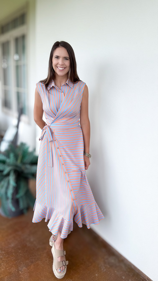 The Coastal Stripe Midi
