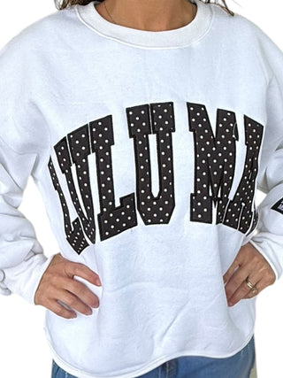 LULU Mac Polka Dot Sweatshirt - White/Black