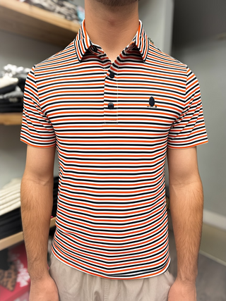 Orange/Blue Stripe Polo