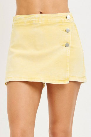 High Rise Button Down Skort