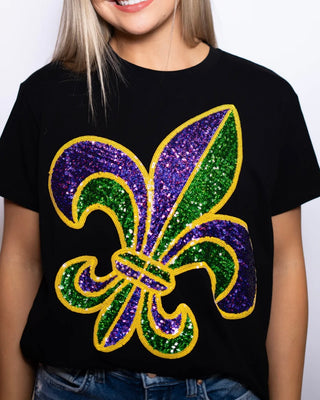 Mardi Gras Fleur de Lis Tee