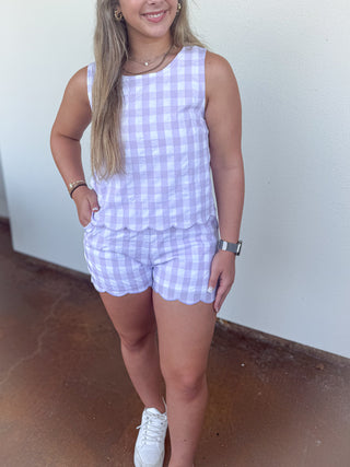 Lavender Lane Gingham Set