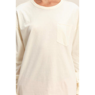 Oversized Long sleeve Pocket Tee