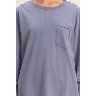 Oversized Long sleeve Pocket Tee