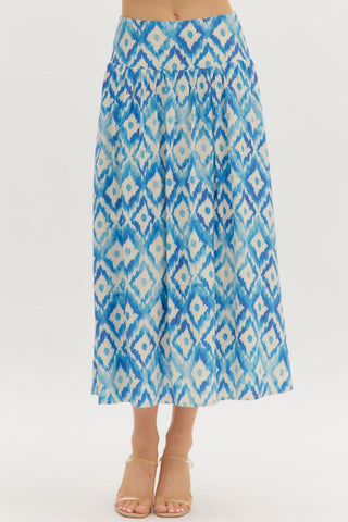 The “Indira” Smocked Midi Skirt