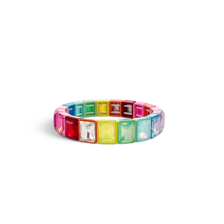 Rectangle Rainbow Crystal Stretch Bracelets