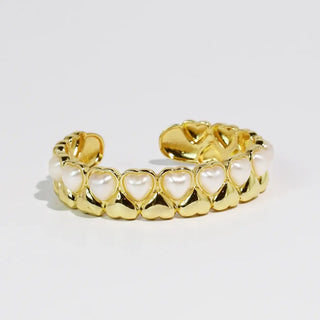 Pearl Heart Cuff
