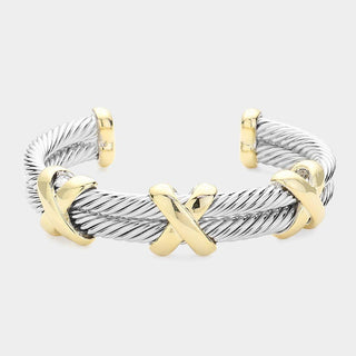 Crisscross Twisted Cuff Bracelet