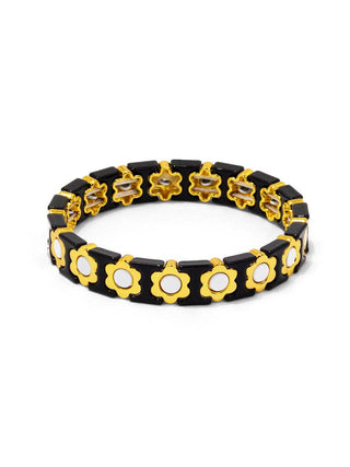 Flower Enamel Stretch Bracelet